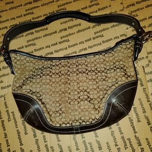 Beige coach purse